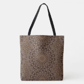 Mudcloth African Tribal Pattern Brown Canvas tas (Voorkant)