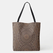 Mudcloth African Tribal Pattern Brown Canvas tas (Achterkant)