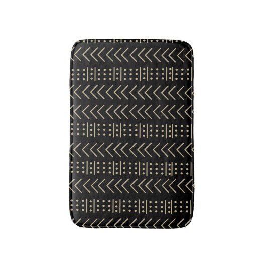 Mudcloth Black II Badmat (Voorkant Verticaal)