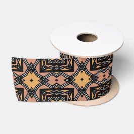 Mudcloth Bogolan Geometrische Print Satijnen Lint