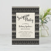 Mudcloth Gender Neutral Birthday Party Kaart (Staand voorkant)