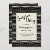 Mudcloth Gender Neutral Birthday Party Kaart (Voorkant / Achterkant)