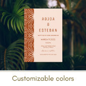 Mudcloth Tribal Patroon Boho bruiloft uitnodiging