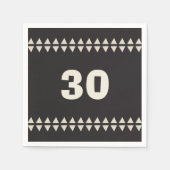 Mudcloth verjaardagsfeestje leeftijd servet (Voorkant)