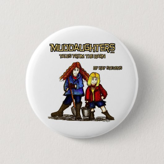 Muddaughters - walvissen van de muur ronde button 5,7 cm (Voorkant)