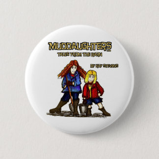Muddaughters - walvissen van de muur ronde button 5,7 cm