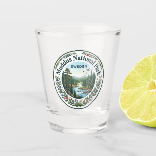 Muddus Nationaal Park Zweden Shot Glas (Voorkant)