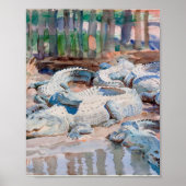 Muddy Alligators By John Singer Sargent Poster (Voorkant)
