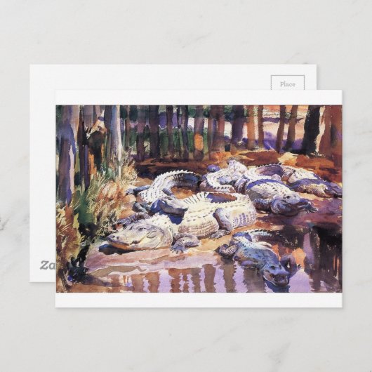 Muddy Alligators van John Singer Sargent Briefkaart (Voorkant / Achterkant)