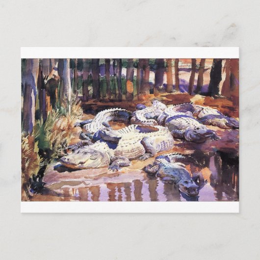Muddy Alligators van John Singer Sargent Briefkaart (Voorkant)