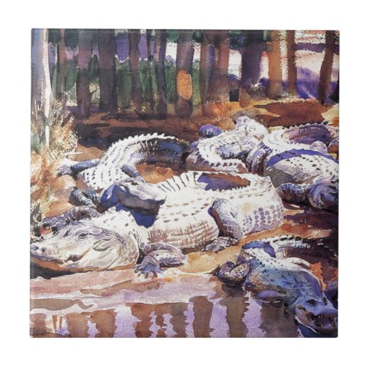 Muddy Alligators van John Singer Sargent Tegeltje (Voorkant)