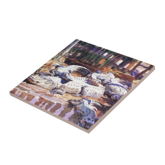 Muddy Alligators van John Singer Sargent Tegeltje (Zijkant)