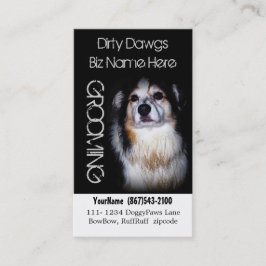 Muddy aussie Dog Grooming Dog Wash Visitekaartje