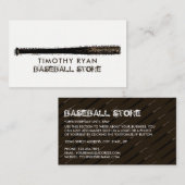 Muddy Baseball Bat, Honkbalspeler, Coach Visitekaartje (Voorkant / Achterkant)