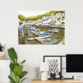 'Muddy Bottoms (Polperro)' Afdruk Poster (Thuiskantoor)