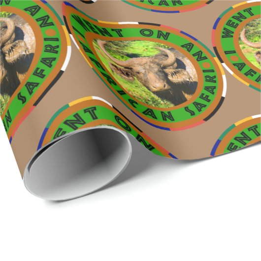 Muddy Buffalo African Safari Wrapping Paper Cadeaupapier (Rol Hoek)