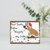 Muddy Christmas Corgi Feestdagenkaart (Staand voorkant)