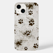 Muddy Dog Paw Prints Case-Mate iPhone Case (Achterkant)