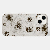 Muddy Dog Paw Prints Case-Mate iPhone Case (Achterkant (horizontaal))