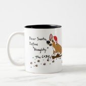 Muddy Kerstmis Corgi Mok (Links)