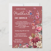  Muddy Maroon Moderne Typografie Moederdag Kaart (Voorkant)