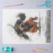 Muddy Melody Dachshund Decoupage Tissuepapier (Craft)