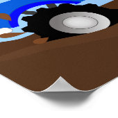 Muddy Monster Truck Personaliseerd Poster (Hoek)