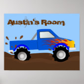 Muddy Monster Truck Personaliseerd Poster (Voorkant)