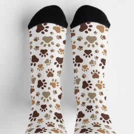 Muddy Paw Print Socks Sokken