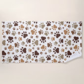 Muddy Paw Prints Badhanddoek (Voorkant)