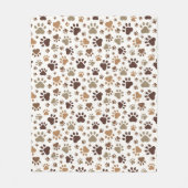 Muddy Paw Prints Fleece Blanket Deken (Voorkant)