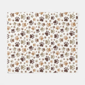Muddy Paw Prints Fleece Blanket Deken (Voorkant (Horizontaal))