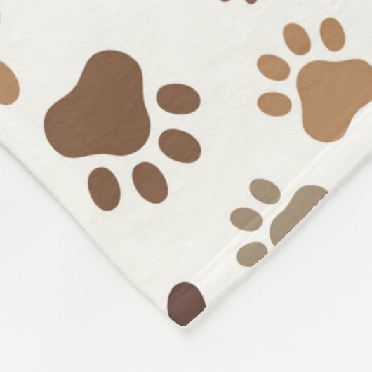 Muddy Paw Prints Fleece Blanket Deken (Hoek)