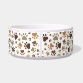 Muddy Paw Prints - Large Personalised Pet Bowl Voerbakje (Achterkant)
