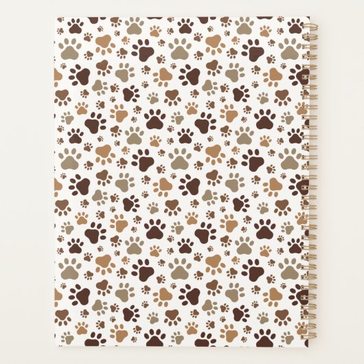 Muddy Paw Prints Planner (Achterkant)