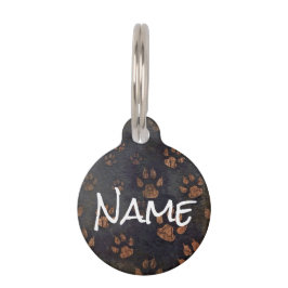 Muddy Pawprint Pet Tag Huisdierpenning