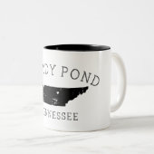 Muddy Pond Grunge Tweekleurige Koffiemok (Voorkant rechts)