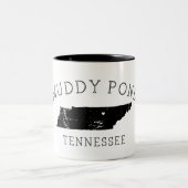 Muddy Pond Grunge Tweekleurige Koffiemok (Center)