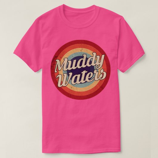 Muddy Waters Retro Circle T-shirt (Design voorkant)