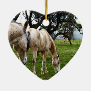 Muddy White Horses Keramisch Ornament