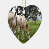 Muddy White Horses Keramisch Ornament (Links)