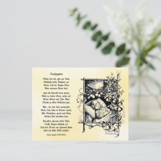 Müde bin ich geh zur Ruh Briefkaart (Staand voorkant)