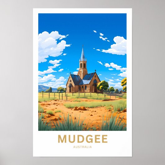 Mudgee Australia Reisprint Poster (Voorkant)