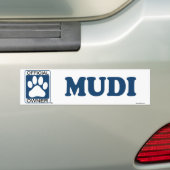 Mudi Blue Bumpersticker (Op auto)