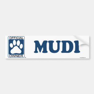 Mudi Blue Bumpersticker