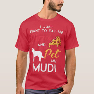 Mudi Dog Pizza Lover Eigenaar kerstfeest Gift T-shirt