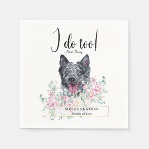 Mudi Dog Wedding Cocktail Napkins Servet