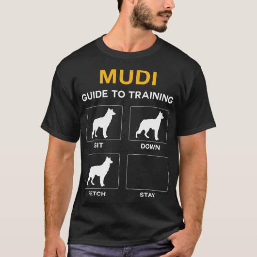 Mudi gids voor het trainen van hond gehoorzaamheid t-shirt (Voorkant)