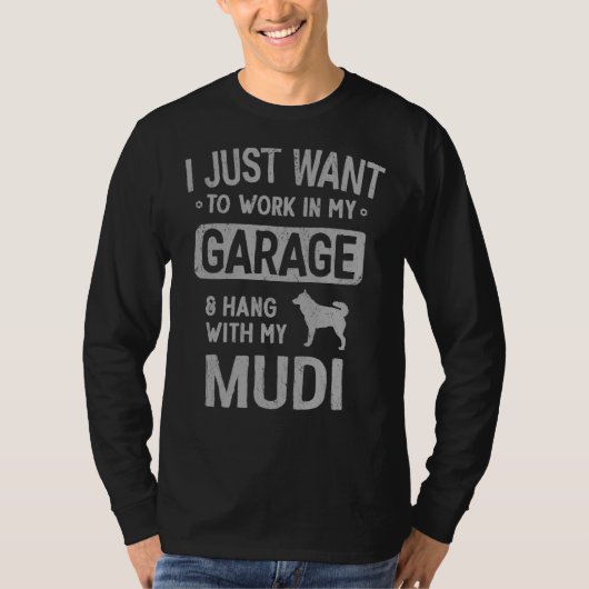 Mudi Pap Garage Mannen Hang Met T-shirt (Voorkant)