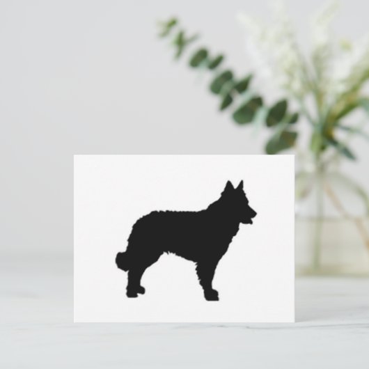 mudi-silhouet briefkaart (Staand voorkant)